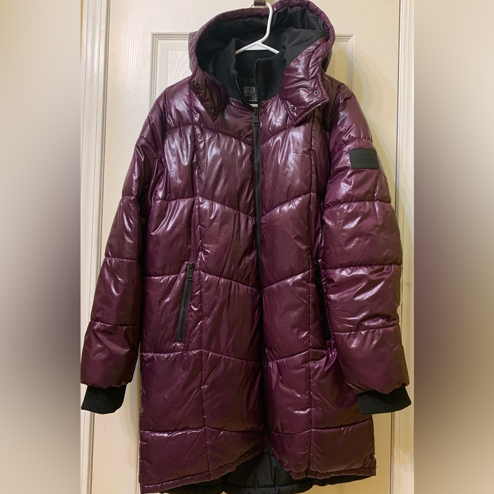 Love & Sports Purple Puffer Jacket